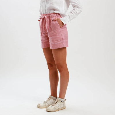Ladies Linen - Shorts | Soft Pink