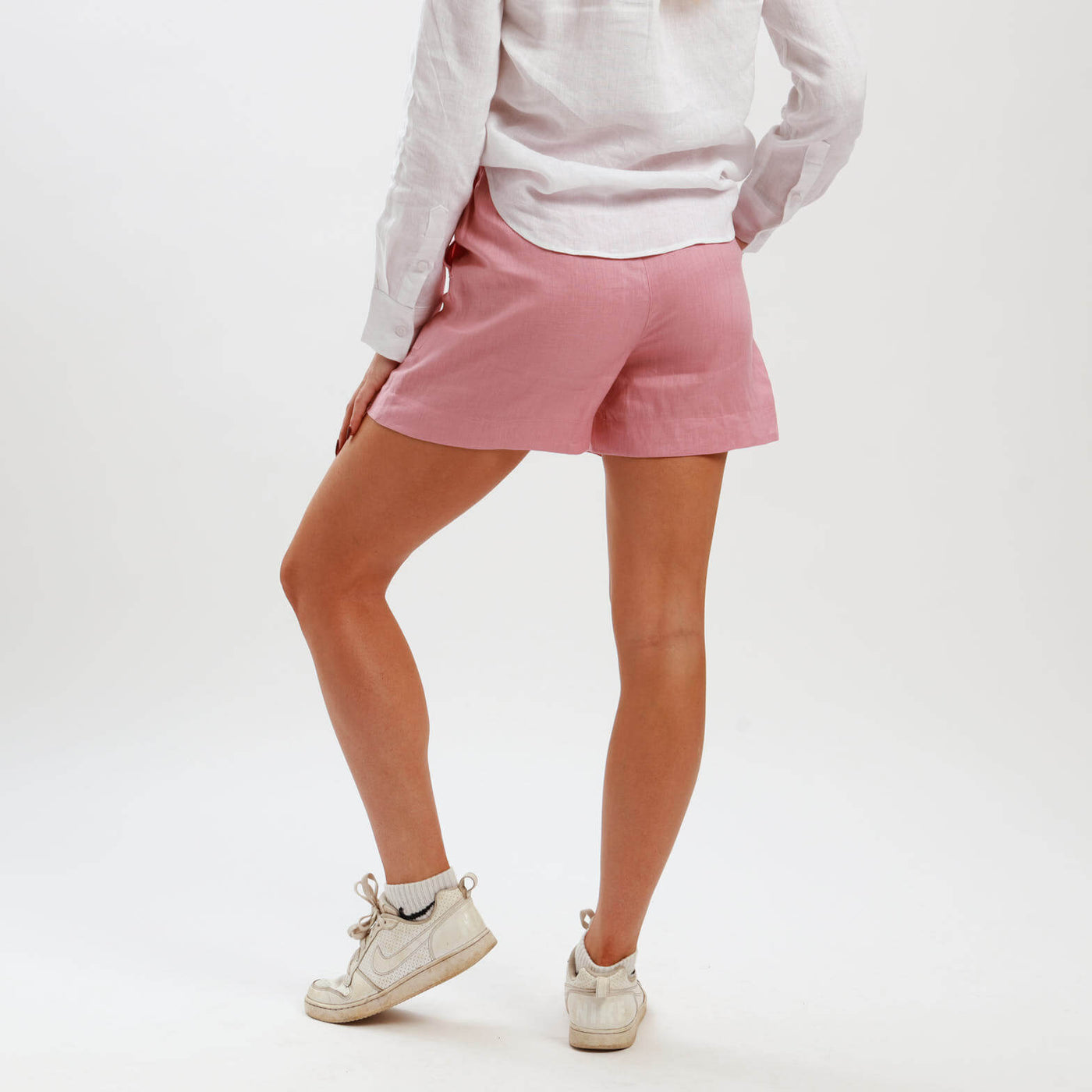 Ladies Linen - Shorts | Soft Pink