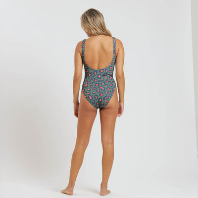 Ladies One Piece - Leopard | Army Green
