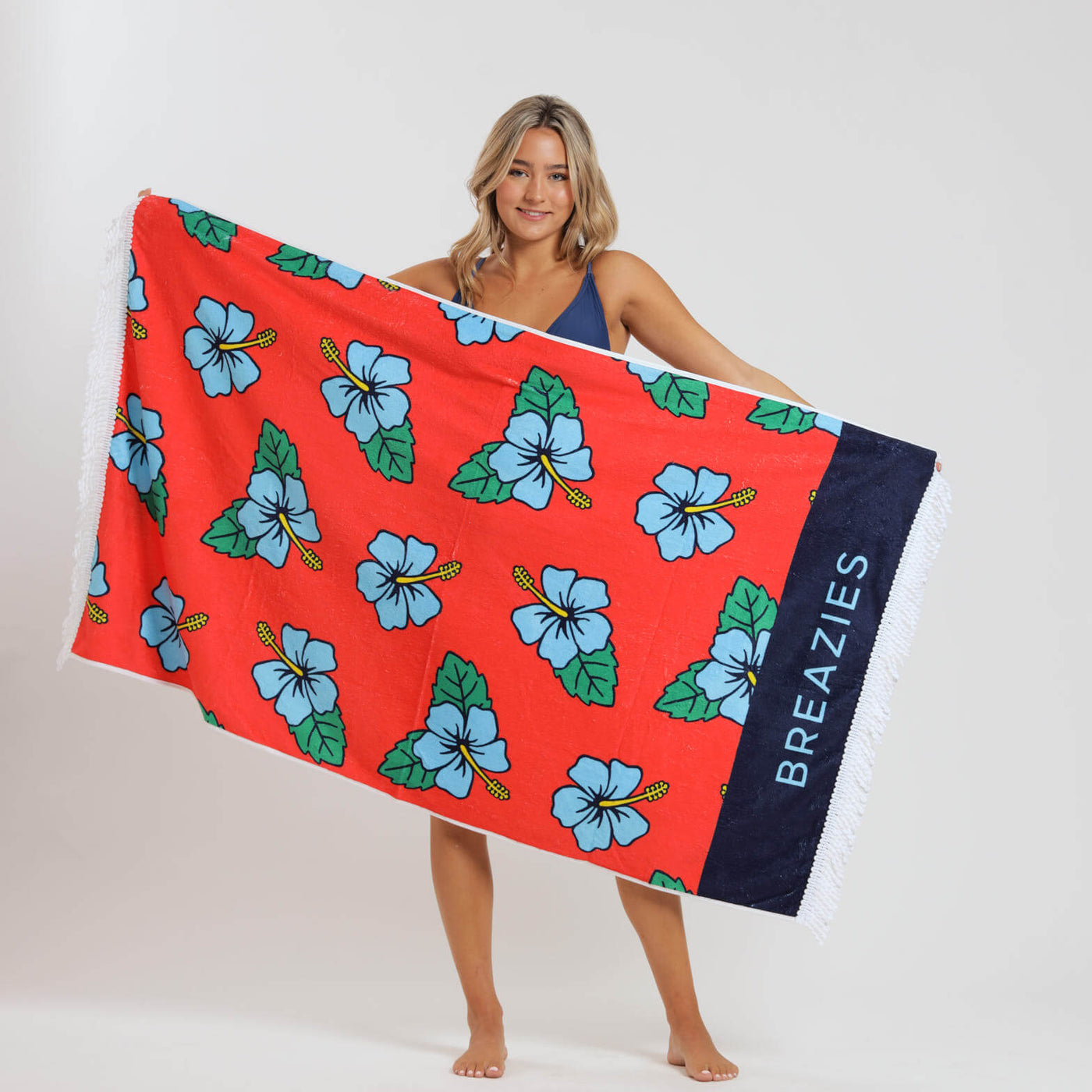 Luxury Beach Towel - Hibiscus | Orange