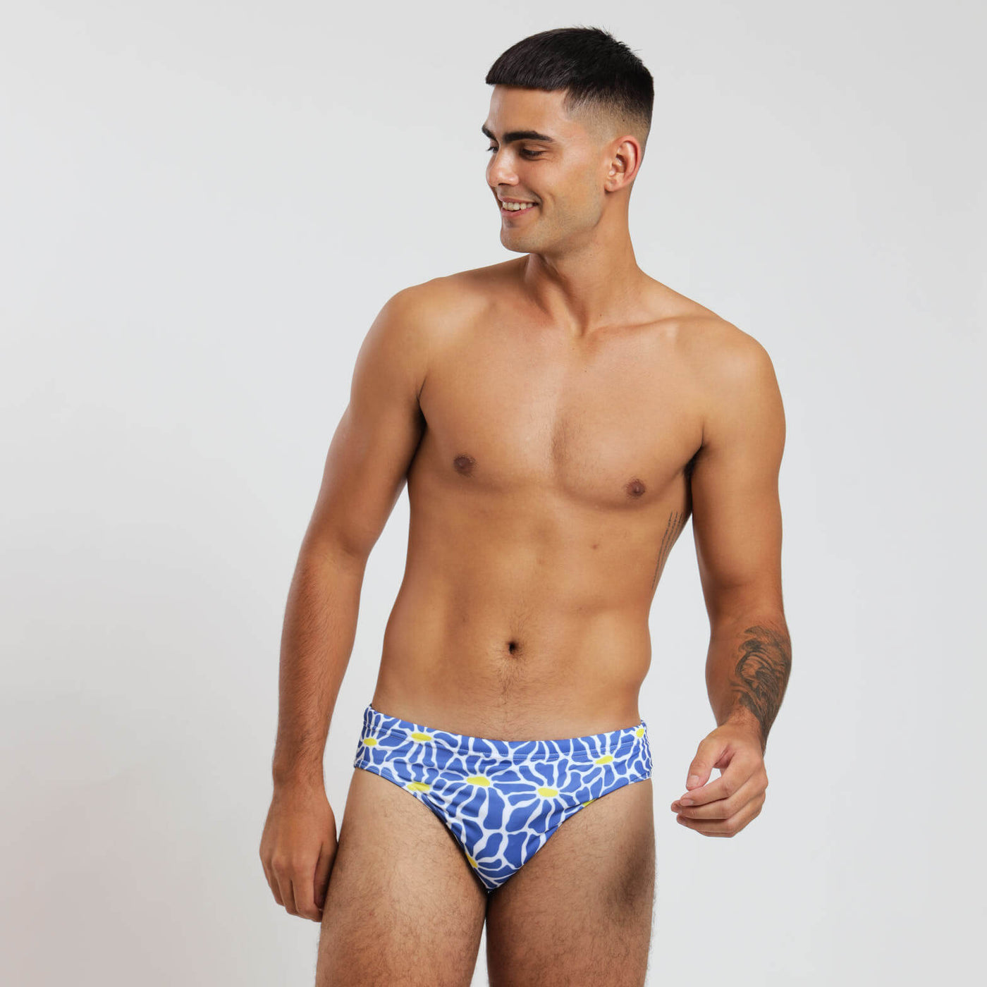 Mens Briefs - Flowers | Blue