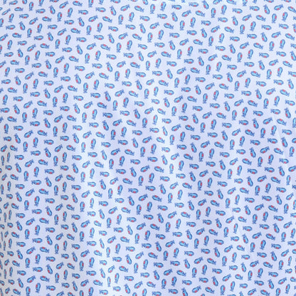 Mens Golf Shirt - Bags | Coral & Blue