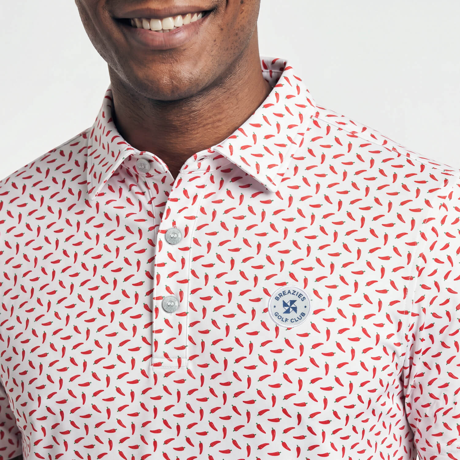 Mens Golf Shirt - Chilli | Red
