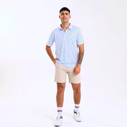 Mens Golf Shirt - Cocktails | Blue