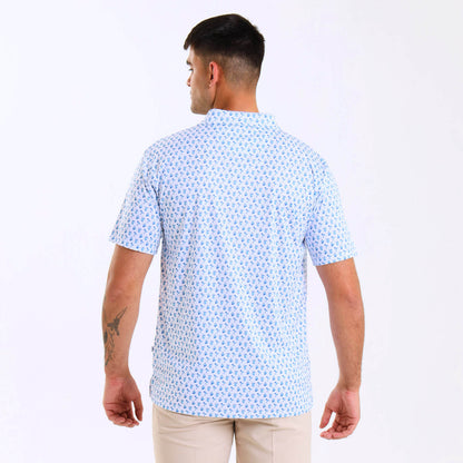 Mens Golf Shirt - Cocktails | Blue