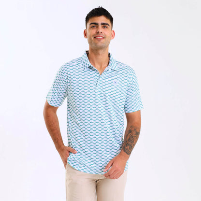 Mens Golf Shirt - Mini Pangolins | Army Green