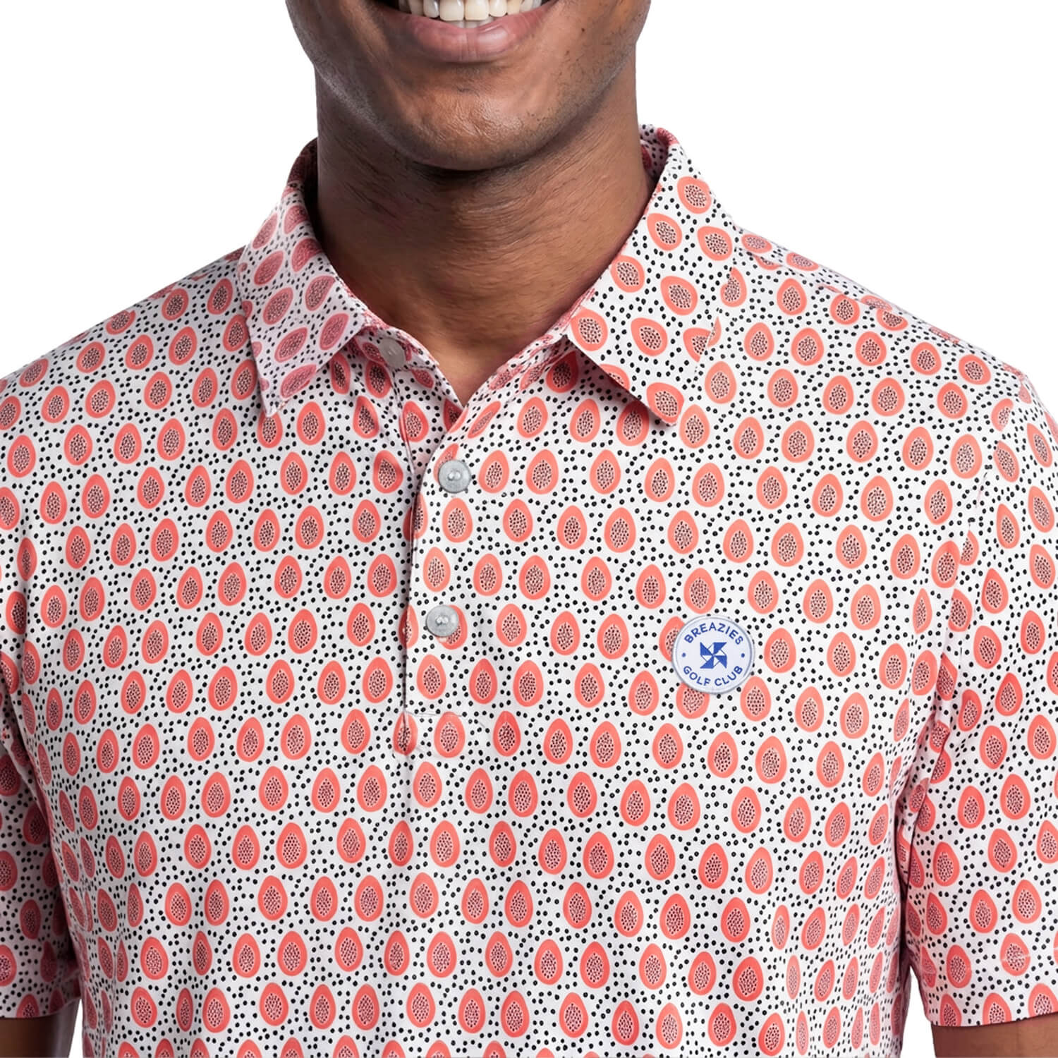 Mens Golf Shirt - Papaya | Orange