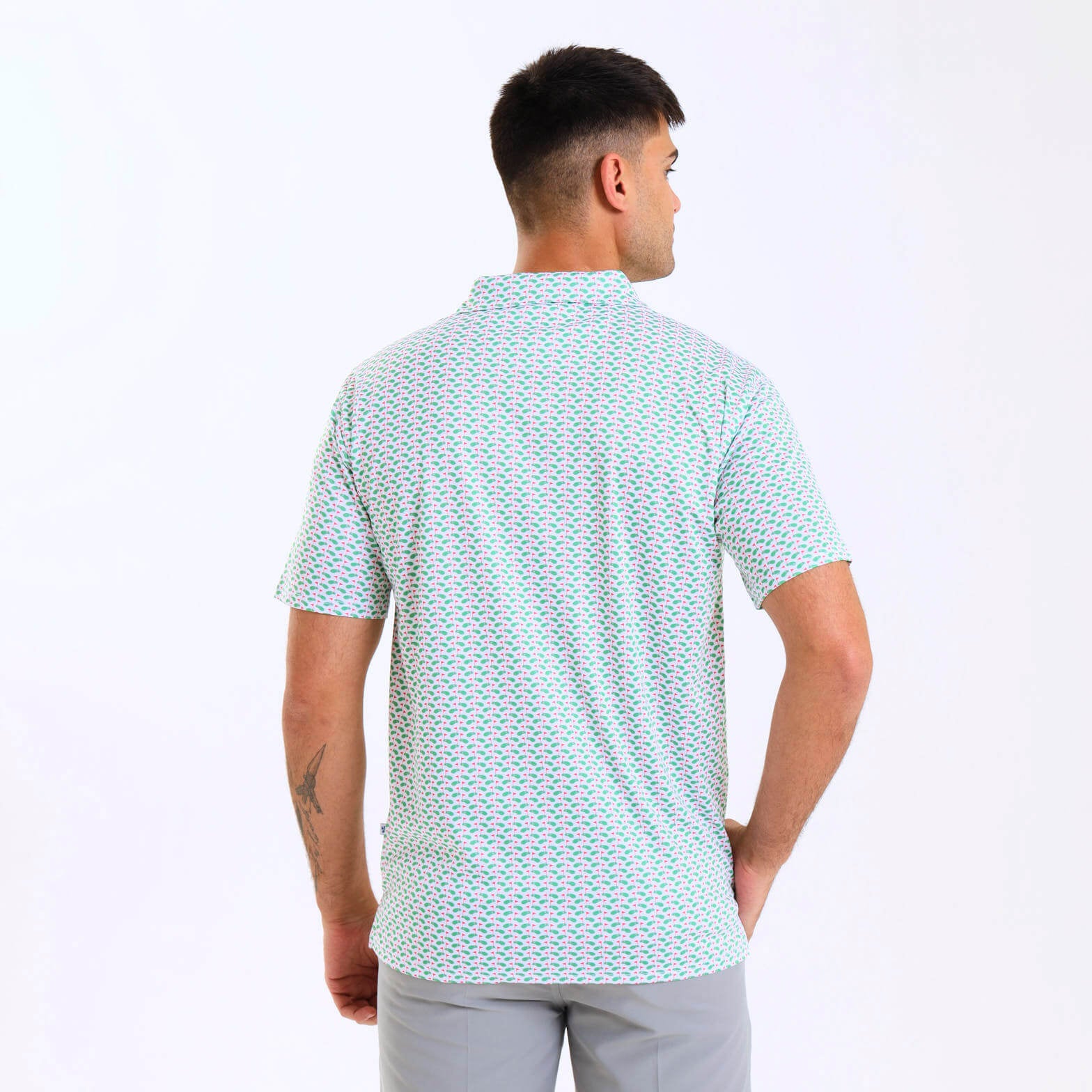 Mens Golf Shirt - Pin High | Green