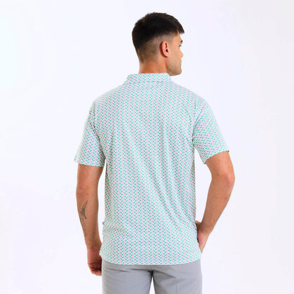 Mens Golf Shirt - Pin High | Green