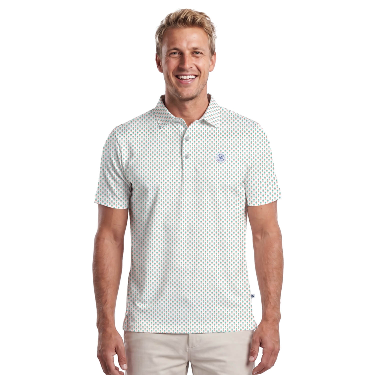 Mens Golf Shirt - Pineapples | Orange