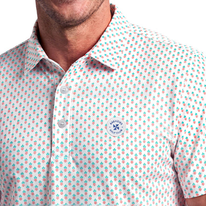 Mens Golf Shirt - Pineapples | Orange