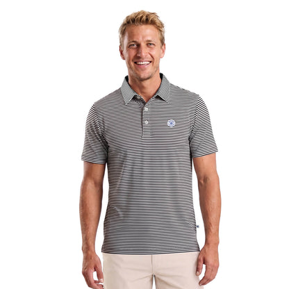 Mens Golf Shirt - Stripes | Black
