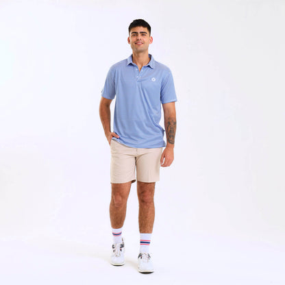 Mens Golf Shirt - Stripes | Blue