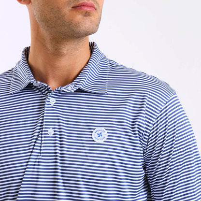 Mens Golf Shirt - Stripes | Navy