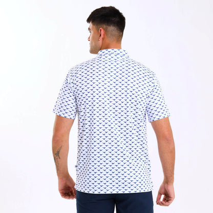 Mens Golf Shirt - Whale | Navy