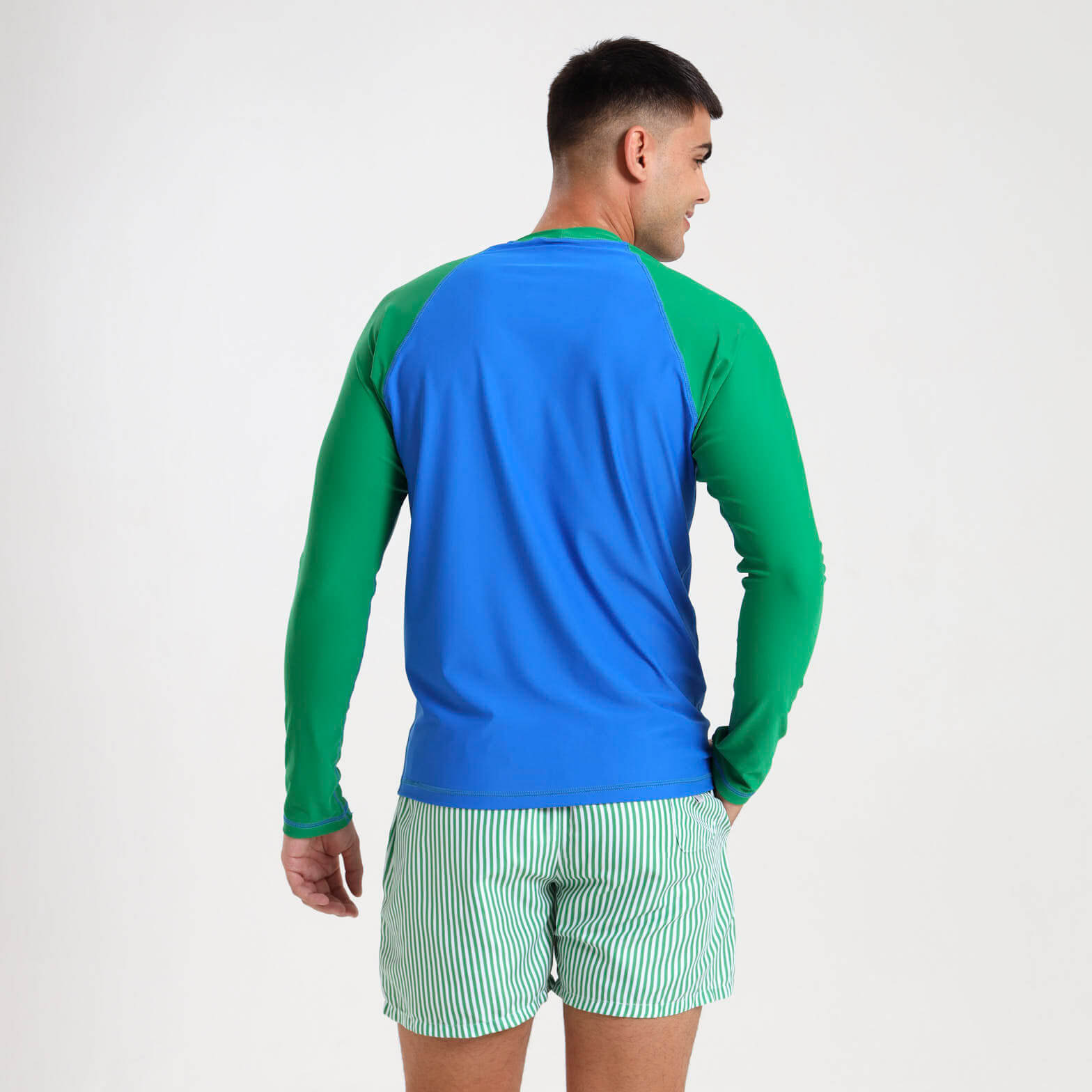 Mens Rash Vests - Solid | Green & Blue
