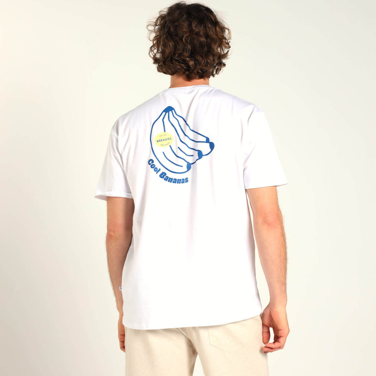 Printed Cotton Tee - Cool Bananas | White
