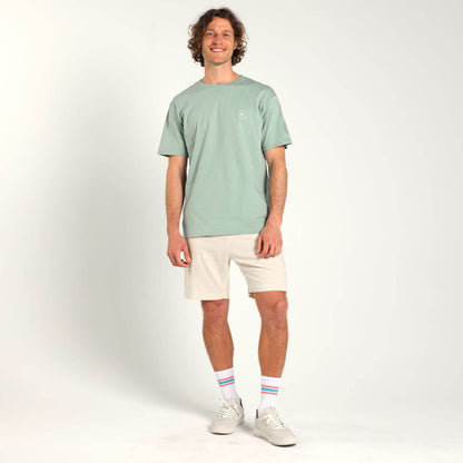 Printed Cotton Tee - Slow Down | Sage