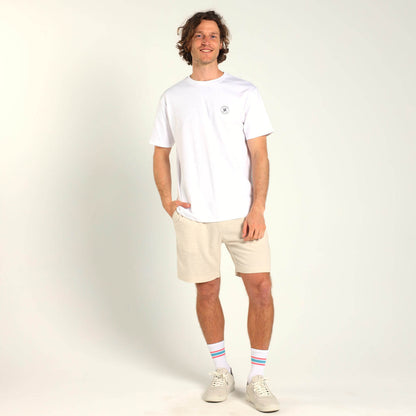 Printed Cotton Tee - Slow Down | White