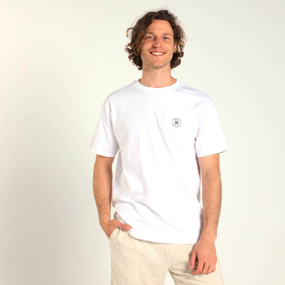 Printed Cotton Tee - Slow Down | White