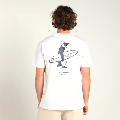 Printed Cotton Tee - Surfs Up | White