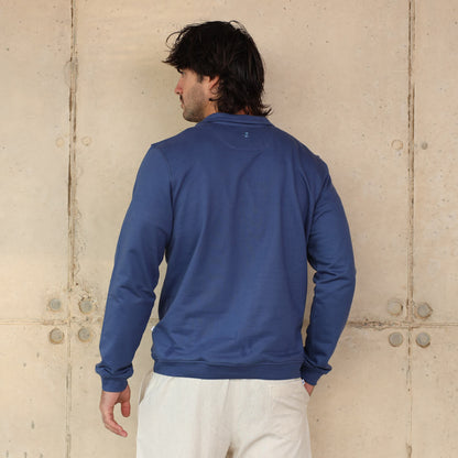 Unisex Quarter Zip Sweater | Washed Navy