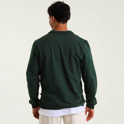 Unisex Quarter Zip Sweater | Bottle Green
