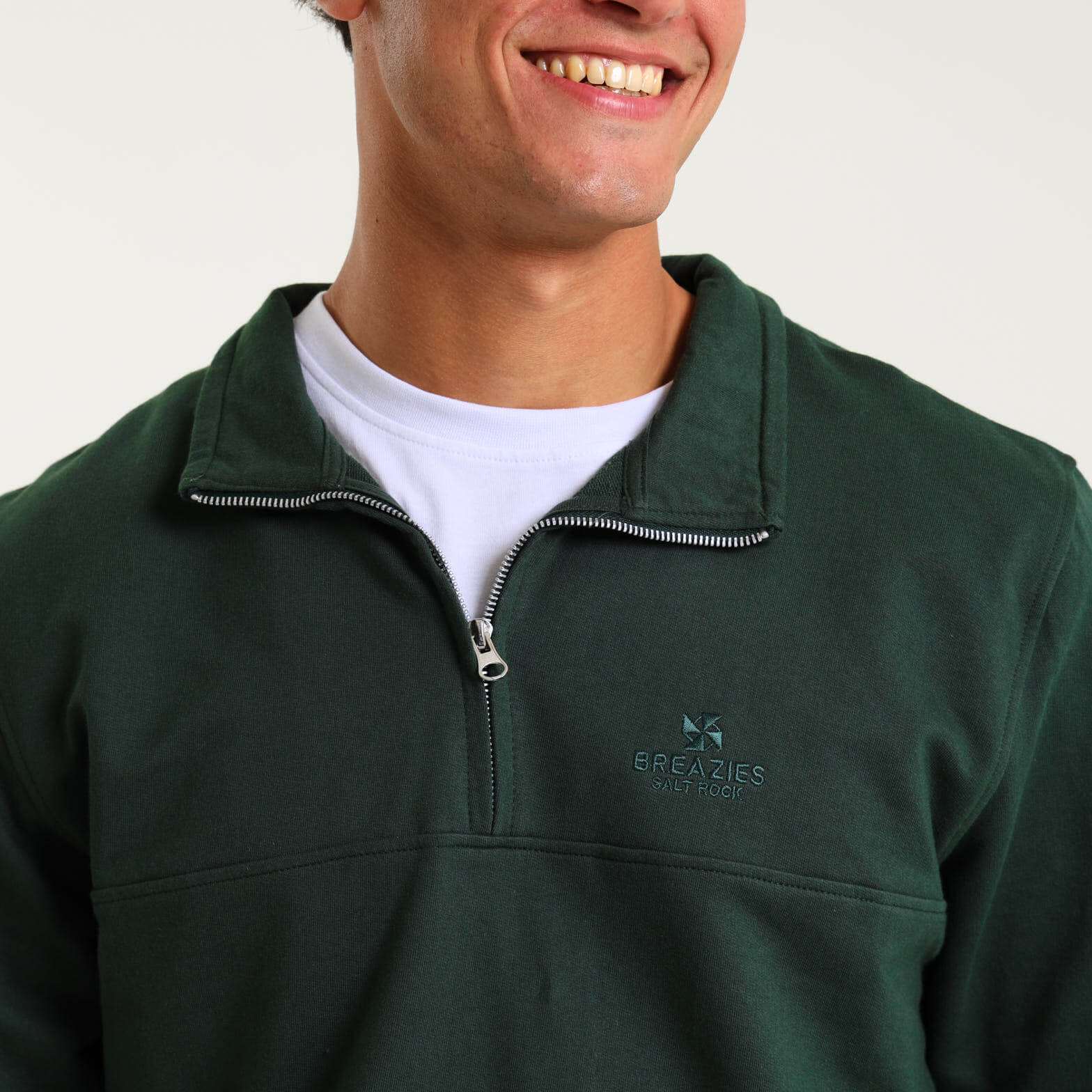 Unisex Quarter Zip Sweater | Bottle Green