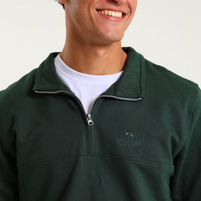 Unisex Quarter Zip Sweater | Bottle Green