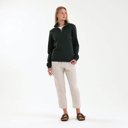 Unisex Quarter Zip Sweater | Bottle Green