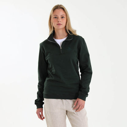 Unisex Quarter Zip Sweater | Bottle Green