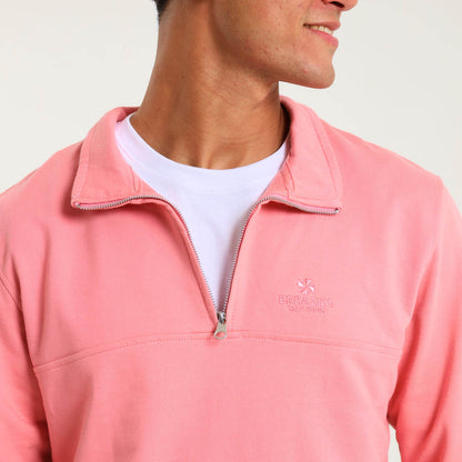 Unisex Quarter Zip Sweater | Coral