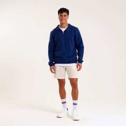 Unisex Quarter Zip Sweater | Washed Navy