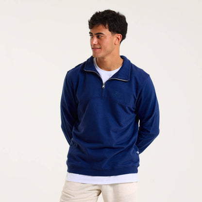 Unisex Quarter Zip Sweater | Washed Navy