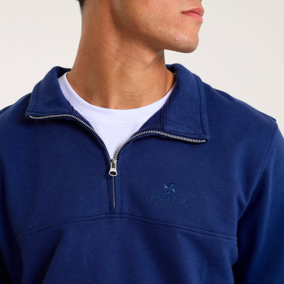 Unisex Quarter Zip Sweater | Washed Navy