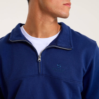 Unisex Quarter Zip Sweater | Washed Navy