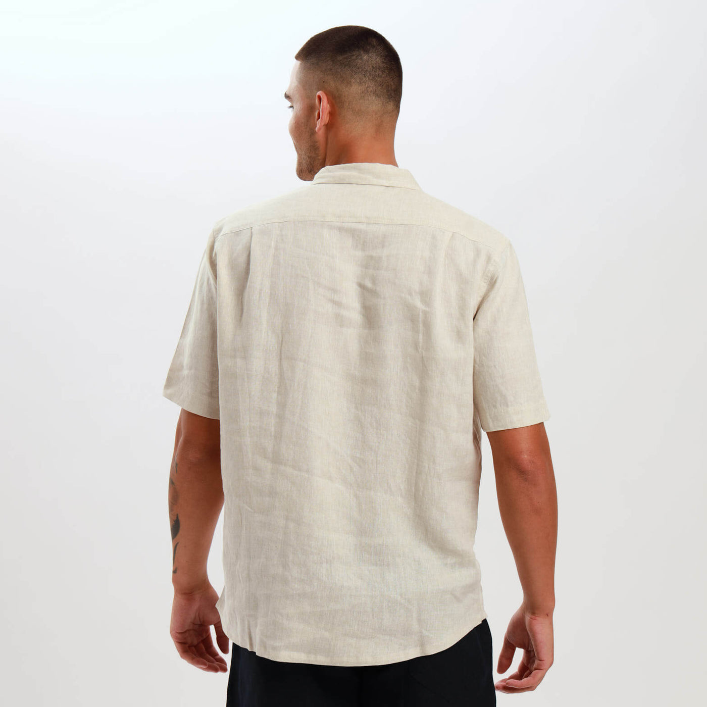 Short Sleeve Linen Shirt | Natural