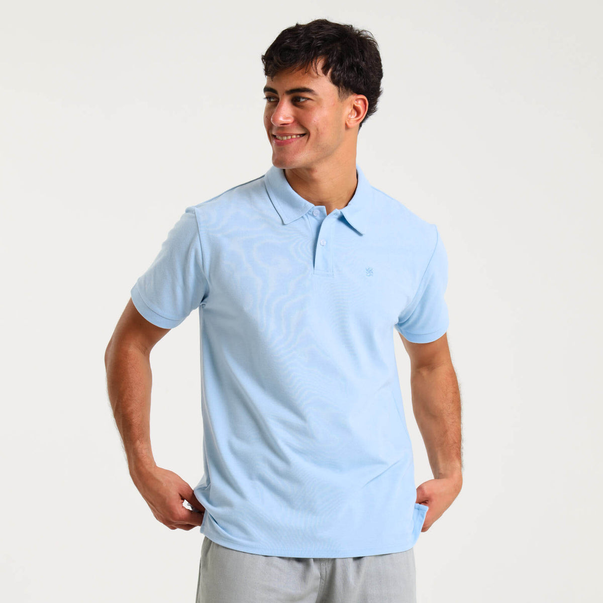 Short Sleeve Polo | Baby Blue