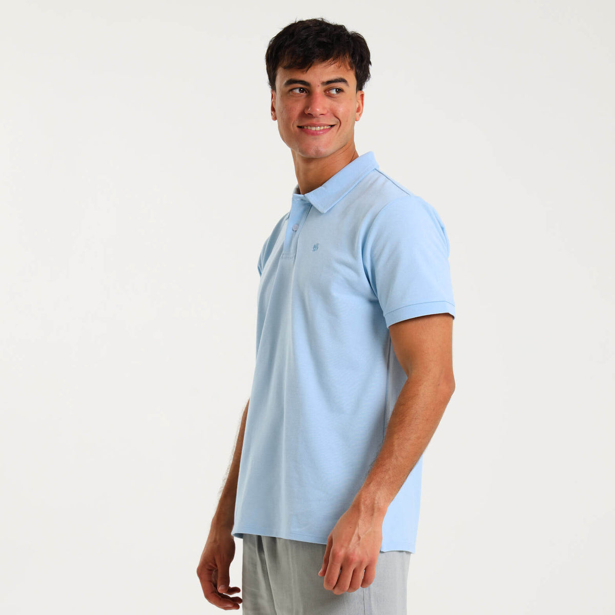 Short Sleeve Polo | Baby Blue