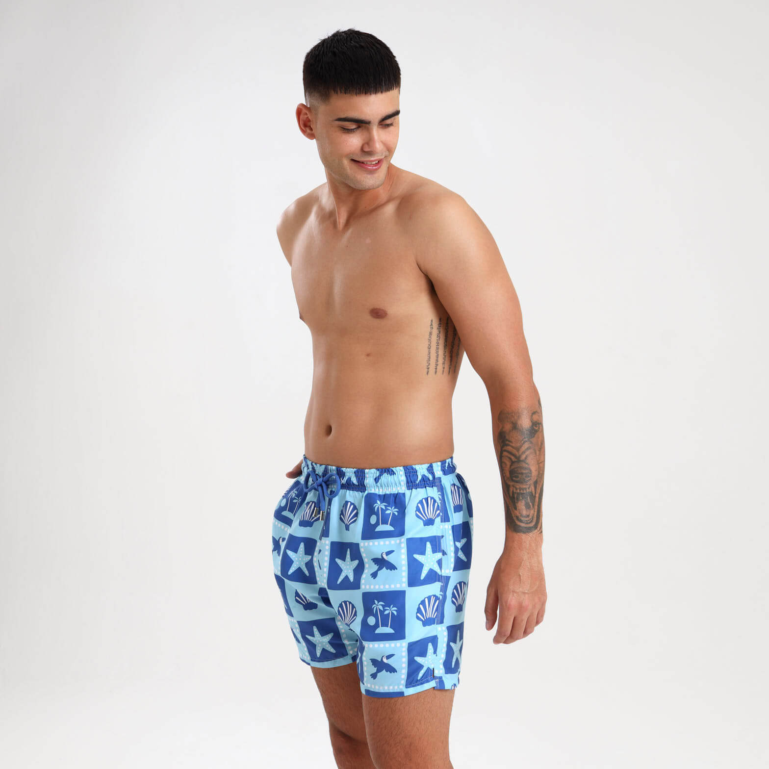 Swim Shorts - Beach Mosaic | Blue