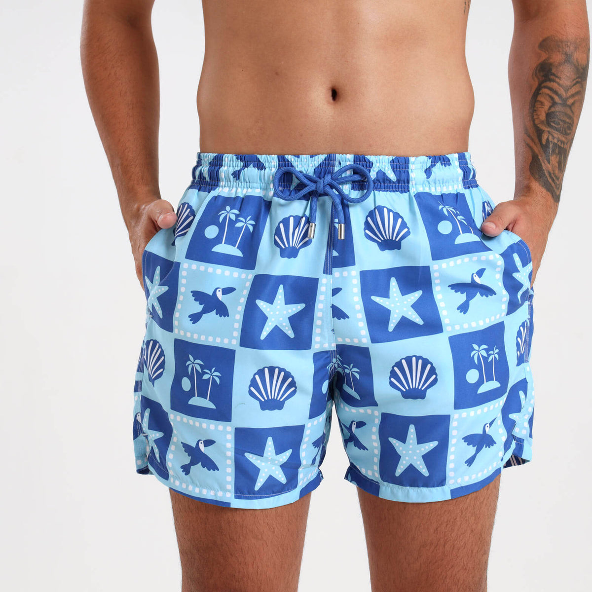 Swim Shorts - Beach Mosaic | Blue