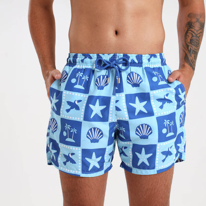 Swim Shorts - Beach Mosaic | Blue