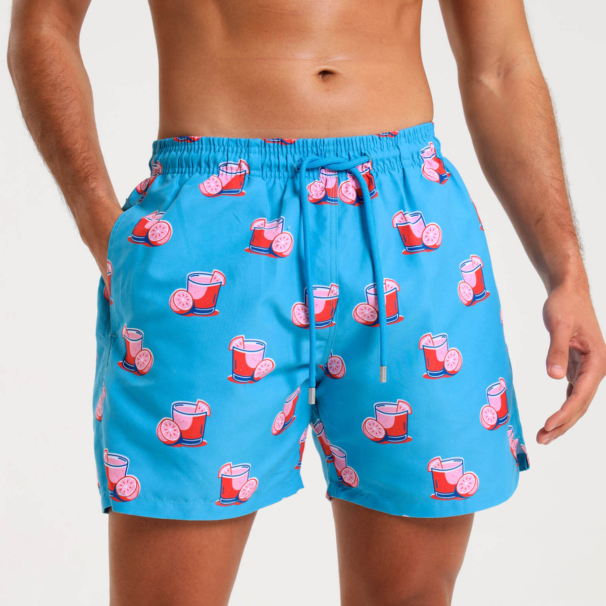 Swim Shorts - Cocktails | Bubblegum Blue