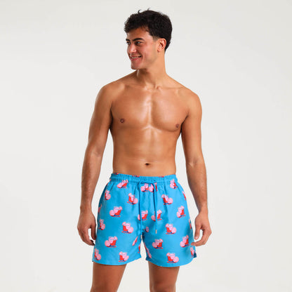 Swim Shorts - Cocktails | Bubblegum Blue