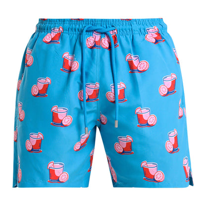 Swim Shorts - Cocktails | Bubblegum Blue
