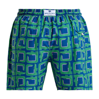 Swim Shorts - Crocodiles | Royal Blue