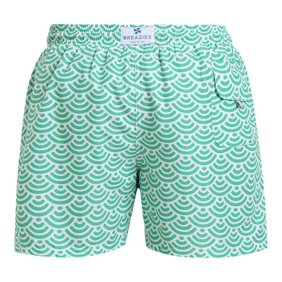 Swim Shorts - Geometric | Green