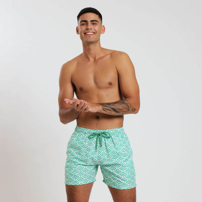 Swim Shorts - Geometric | Green