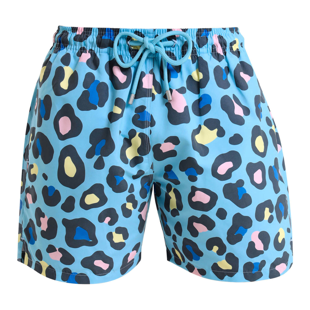 Swim Shorts - Leopard | Baby Blue
