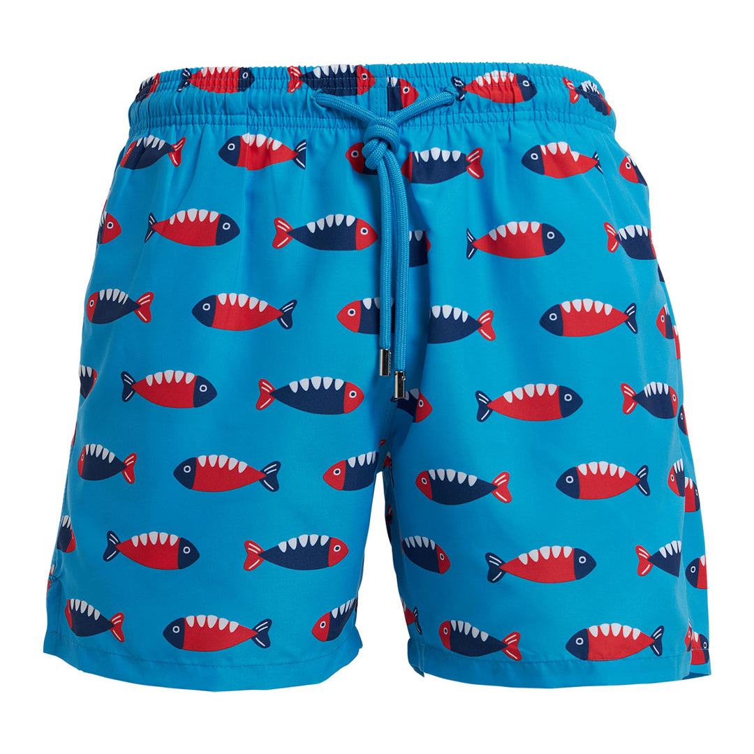 Breazies Swim Shorts Mr Fish Bubblegum Blue